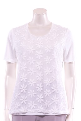 Gabriella K Off white t-shirt med blonde blomster